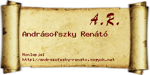 Andrásofszky Renátó névjegykártya
