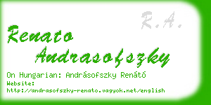 renato andrasofszky business card